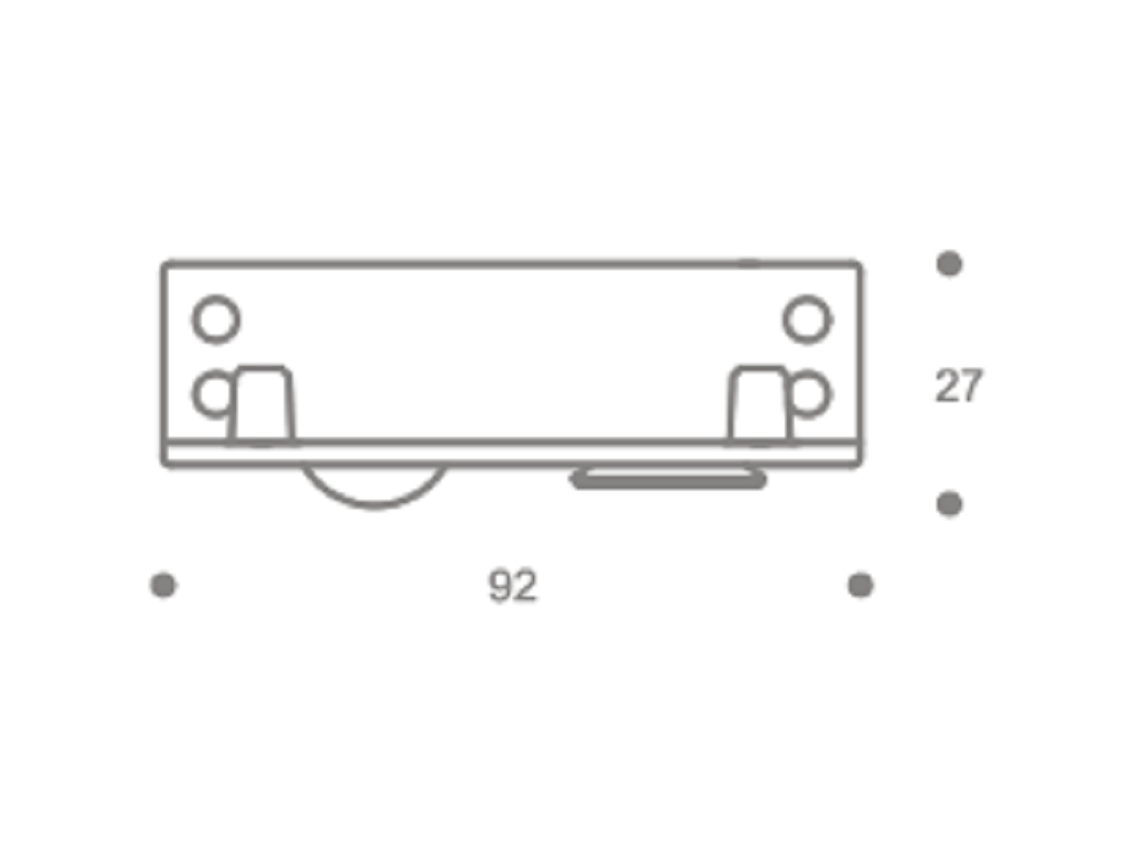 Ruota Incasso Key F Rototraslatore con livellatore Portata kg.120 mm.56x92x27h Nero DX-SX pz.2 | Stampmatic - immagine 2